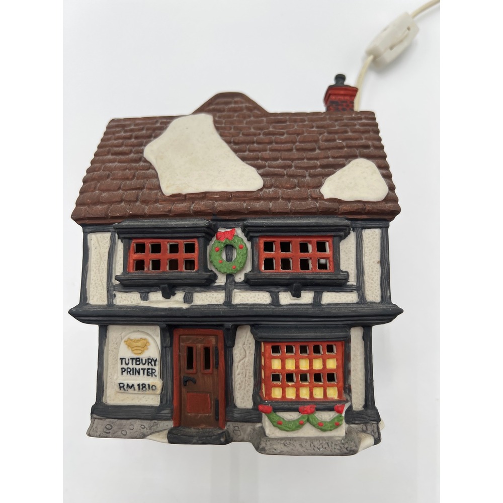 Department 56 Dickens Village Tutbury Printer 1990 Christmas House 5553-0‎